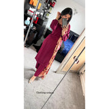 Kashish /b4 deep plum