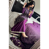 Bespoke Gharara- purple