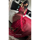 Bespoke Gharara- maroon