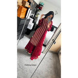 Bespoke Gharara- maroon