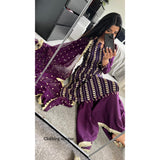 Bespoke Gharara- purple