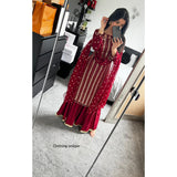 Bespoke Gharara- maroon