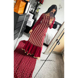 Bespoke Gharara- maroon