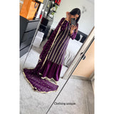 Bespoke Gharara- purple