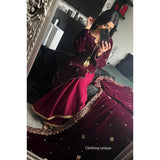 Luxe velvet- deep plum Gharara