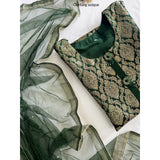 BROCADE.Bottle green